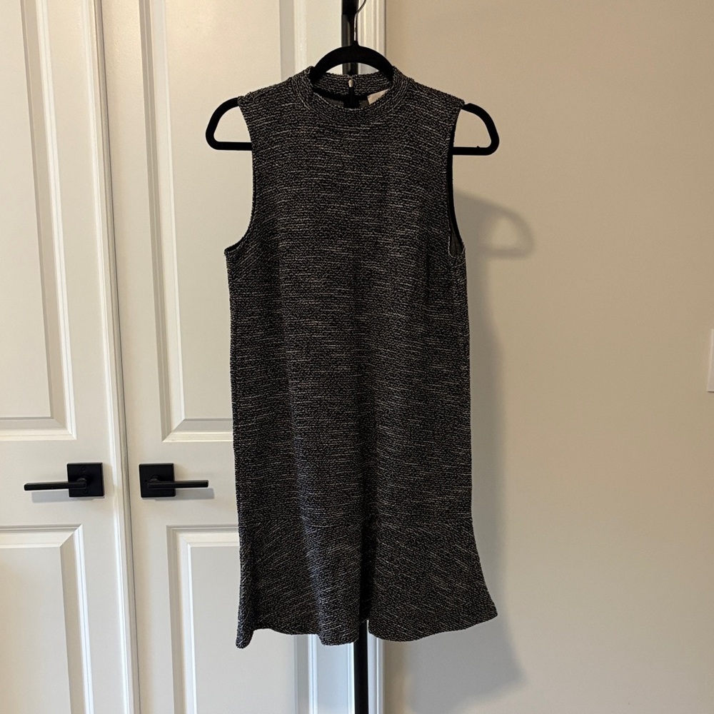 LOFT Black and White Tweed Dress